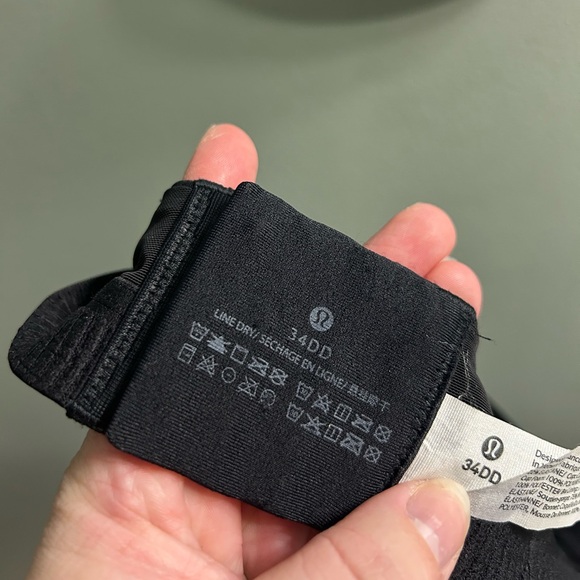 Lululemon Energy Bra High Support Size 34DD Black - Picture 3 of 5